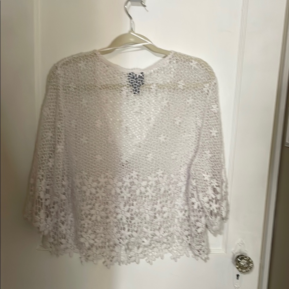 Rabbit Rabbit Rabbit White Crochet Shrug - Picture 8 of 8
